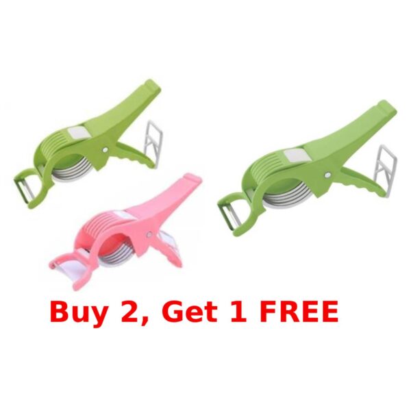 2 In 1 Vegetable Cutter With Peeler & Multipurpose Vegetable Knife For Kitchen. Steel All-purpose Scissor